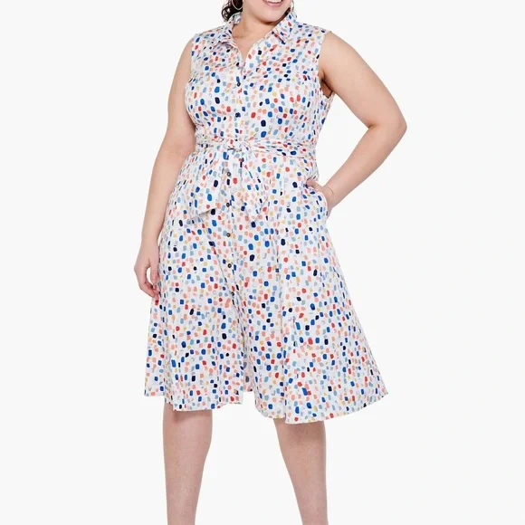 NIC+ZOE Seaglass Sleeveless Dress with Tie Front - Picture 9 of 12